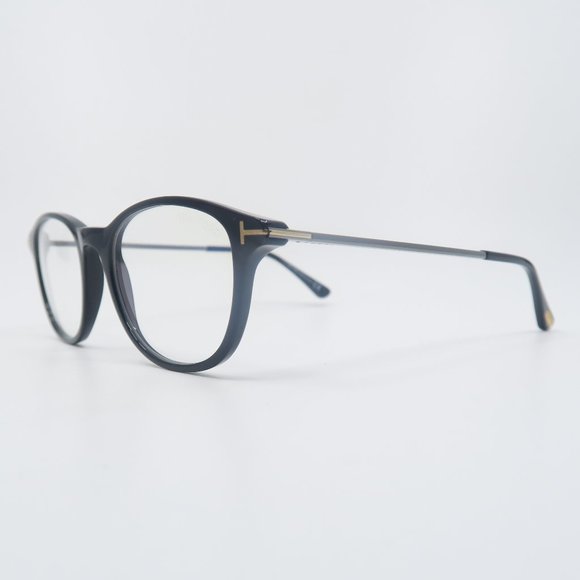 Tom Ford TF 5553-B 001 50mm Black-Gunmetal-Blue Light Block, New Eyeglasses. - Picture 2 of 7